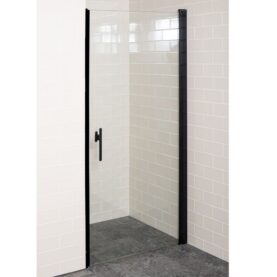 NISCHDÖRR LUSSO BLACK MED HANDTAG 2, RAK 80 KLARGLAS ALTERNA