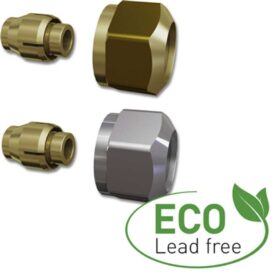 KOPPLINGSSET AX16MM X G15 KLÄMMRING X INVÄNDIG GÄNGA GUL MÄSSING ECO LK