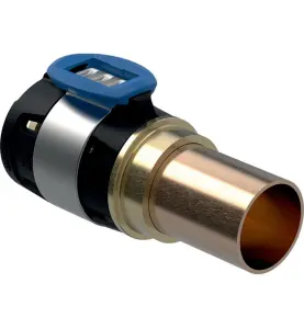 ÖVERGÅNGSKOPPLING 16X15 MM SLÄTÄNDA GULMETALL FLOWFIT GEBERIT