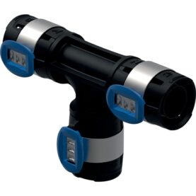 T-RÖR 63 MM 3MUFF SVART/STÅL FLOWFIT GEBERIT