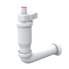 TVÄTTMASKINSAVLOPP 40 MM KOMPLETT MED RÖR & VÄGGHUV VIT FALUPLAST