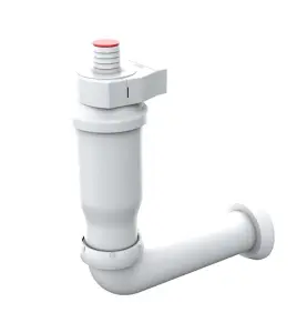 TVÄTTMASKINSAVLOPP 40 MM KOMPLETT MED RÖR & VÄGGHUV VIT FALUPLAST
