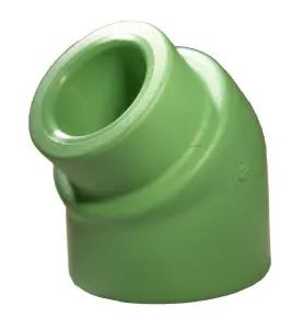 VINKEL GREEN PIPE 25 MM X 45° MUFF X SLÄTÄNDA GRÖN