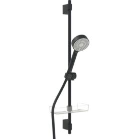 DUSCHSET APOLLO MATT SVART 3-STRÅL SLANG FLEXFÄSTEN ORAS