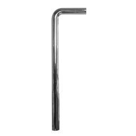 UTLOPPSRÖR 40 MM X 90° 2SLÄTÄNDA VINKEL KROM FALUPLAST