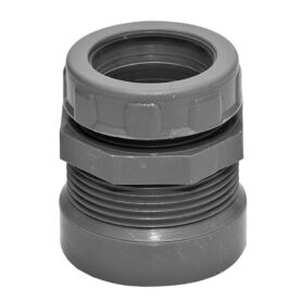 KOPPLING 32 MMXG40 MED LÅSMUTTER UTVÄNDIG/INVÄNDIG GÄNGA GRÅ FALUPLAST