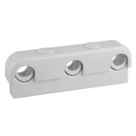 RÖRKLAMMA 8/5 MM C/C 40 MM, C/V 20 MM, B=100 MM TRIPPEL VIT FALUPLAST
