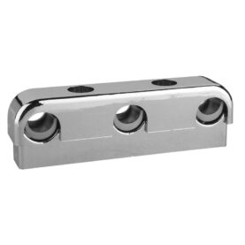 RÖRKLAMMA 8/5 MM C/C 40 MM, C/V 20 MM, B=100 MM TRIPPEL KROM FALUPLAST