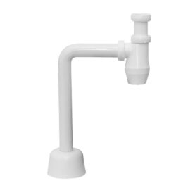 VATTENLÅSSATS 32 MM X G32 FÖR BIDÉ, GOLVANSLUTNING VINKELRÖR OCH HUV VIT FALUPLAST