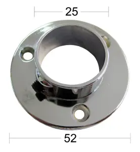 RÖRHÅLLARE 351 NICKEL SIDFÄSTE 25 MM 2-PACK HABO