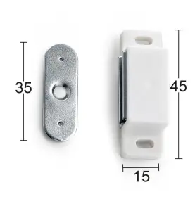 MAGNETLÅS 2029 10-PACK VIT SB HABO