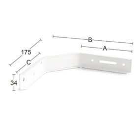 FÖNSTERBÄNKKONSOL 158 100 MM VIT HABO