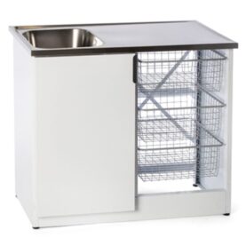 TVÄTTBÄNK 1000 HALV ÖPPEN VIT HÖGER NIMO