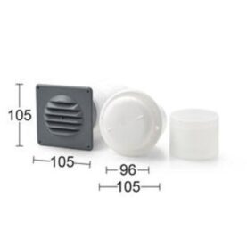 BLOCKVENTIL 486 PLAST GRÅ/VIT GBO FASTENING SYSTEMS