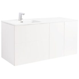 KOMMOD ISELLA 120 VIT HB (60 KOMMOD + 30 USKÅP M TVKORG) TVÄTTSTÄLL M ENKEL HO TILL VÄNSTER