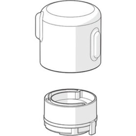 FLÖDESVRED TILL NOVA TERMOSTAT MED KNAPPSFUNKTION FÖR FULLFLÖDE MATT SVART ORAS