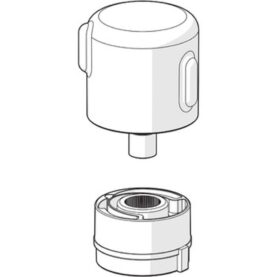 FLÖDESVRED TILL NOVA KAR/DUSCH MED KNAPPFUNKTION FÖR FULLFLÖDE SVART ORAS