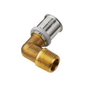 ÖVERGÅNGSVINKEL 40 MM X G32 X 90° MUFF X UTVÄNDIG GÄNGA MÄSSING/ROSTFRI PRESSCHECK ROTH