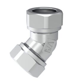 VINKELKOPPLING 15 MM X 45GR FÖRKROMAD VATETTE