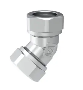 VINKELKOPPLING 15 MM X 45GR FÖRKROMAD VATETTE