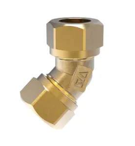 VINKELKOPPLING 15 MM X 45GR MÄSSING VATETTE