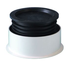 WC-ANSLUTNING ROT 123-130 MM H=102 MM MED LUKTSPÄRR, DELBAR SVART/VIT PURUS