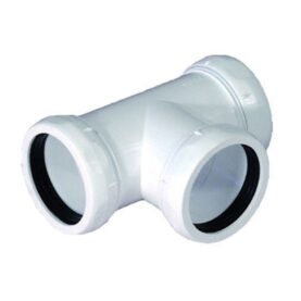 T-KOPPLING 40 MM 3KLÄMRING VIT PURUS