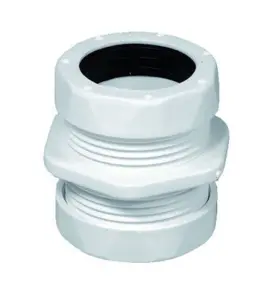 KOPPLING 32X25 MM 2KLÄMRING VIT PURUS