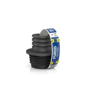 GUMMINIPPEL KOMBINIPPEL 50X40/32 MM FÖR 50 PLASTMUFF GODKÄND FÖR DOLD FÖRLÄGGNING SVART PURUS