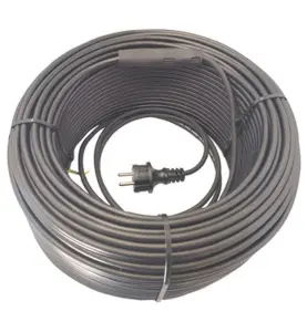 VÄRMEKABEL L=100 METER MED STICKPROPP SVART AXJO