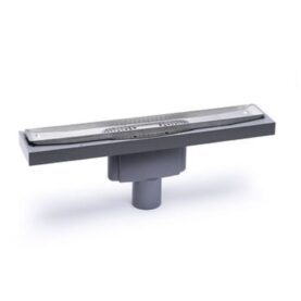 GOLVBRUNN Ø75 MM L= 700 MM, BOTTENUTLOPP LÅG MED RAM UTAN SIL GRÅ PURUS PRO LINE PURUS