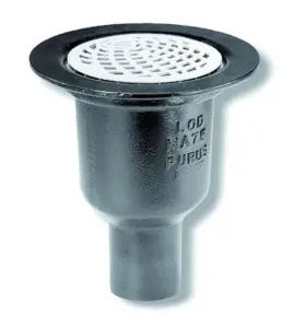 SPYGATT TRATT MA 75 MM Ø150 MM BOTTENUTLOPP UTAN VATTENLÅSINSATS SVART/VIT PURUS