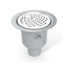 SPYGATT BALDER 75 MM Ø150 MM BOTTENUTLOPP UTAN VATTENLÅSINSATS ROSTFRI/VIT PURUS