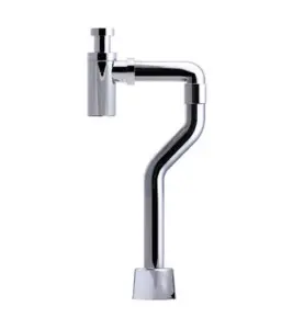 VATTENLÅSSATS TS STANDARD/DESIGN GOLV G32X40 MM L=610 MM FÖR TVÄTTSTÄLL INV. GÄNGA X MUFF KROM PURUS