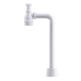 VATTENLÅSSATS 40 MM X G32 FÖR TVÄTTSTÄLL VATTENLÅS VINKELRÖR OCH HUV VIT PURUS