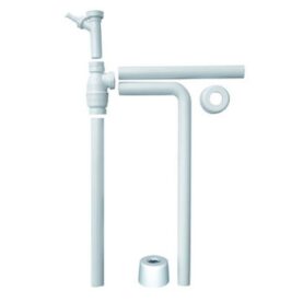 UNIVERSALVATTENLÅS 40 MM X G32 FÖR TVÄTTSTÄLL BOTTEN-/SIDOUTLOPP VIT PURUS