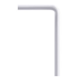 UTLOPPSRÖR 40 MM L=650X350 MM VINKELRÖR VIT PURUS