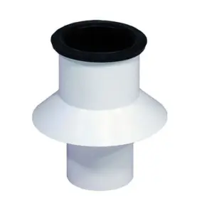 TVÄTTSTÄLLSANSLUTNING TS-40 40 MM MED GUMMINIPPEL VIT/SVART PURUS