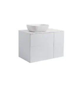 KOMMOD ISELLA 90 GRÅ (60KOMMOD+30USKÅP M TVKORG) VIT BÄNKSKIVA O REKTANG VITMATT TVÄTTSTÄLL 46X33