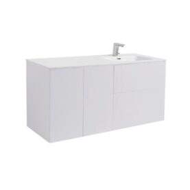 KOMMOD ISELLA 120 GRÅ (60 KOMMOD + 30 USKÅP M TVKORG) TVÄTTSTÄLL M ENKEL HO TILL HÖGER