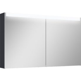 SPEGELSKÅP / BADRUMSSKÅP ARIELLA X120 MED LED BELYSNING SVART ALTERNA