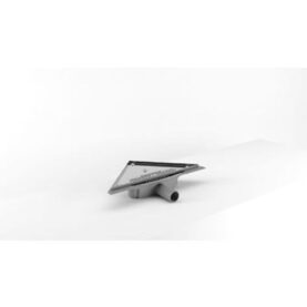 GOLVBRUNN PURUS CORNER/50 LÅG U/SIL 50 MM 380X270X270 MM (LXBXB) SIDOUTLOPP MED RAM, UTAN SIL PURUS