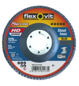 LAMELLRONDELL KONVEX 125x22MM FLX P80 MEGALINE