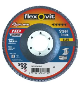 LAMELLRONDELL KONVEX 125x22MM FLX P40 MEGALINE