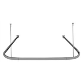 DRAPERISTÅNG U-FORM 90X90X90, MED TAKFÄSTE, VITLACK ARROW