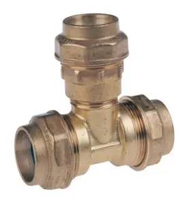 T-KOPPLING BA 7718 25 MM KLÄMRING, FÖR PEM 3KLÄMRING MÄSSING