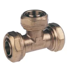 T-KOPPLING BA 6618 16 MM KLÄMRING, FÖR PEM 3KLÄMRING MÄSSING