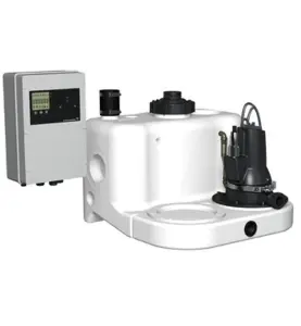 PUMPSTATION MOG.09.3.2 MAX LYFTHÖJD: 14,5M 3X400V, 0,9KW, 2,6A MED SKÄRANDE PUMP GRUNDFOS