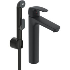 TVÄTTSTÄLLSBLANDARE SAFIRA HÖG MED BIDETTA MATT SVART  ORAS