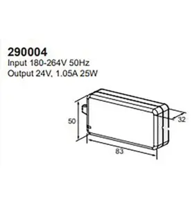 TRANSFORMATIOR ELECTRA 290004 24V FÖR BERÖRINGSFRIA PRODUKTER ORAS